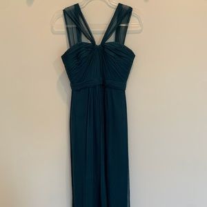 Amsale silk chiffon dress | size 4 | color Pacific